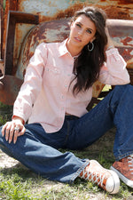 Cruel Girl Womens Faded Pink Western Shirt western wear