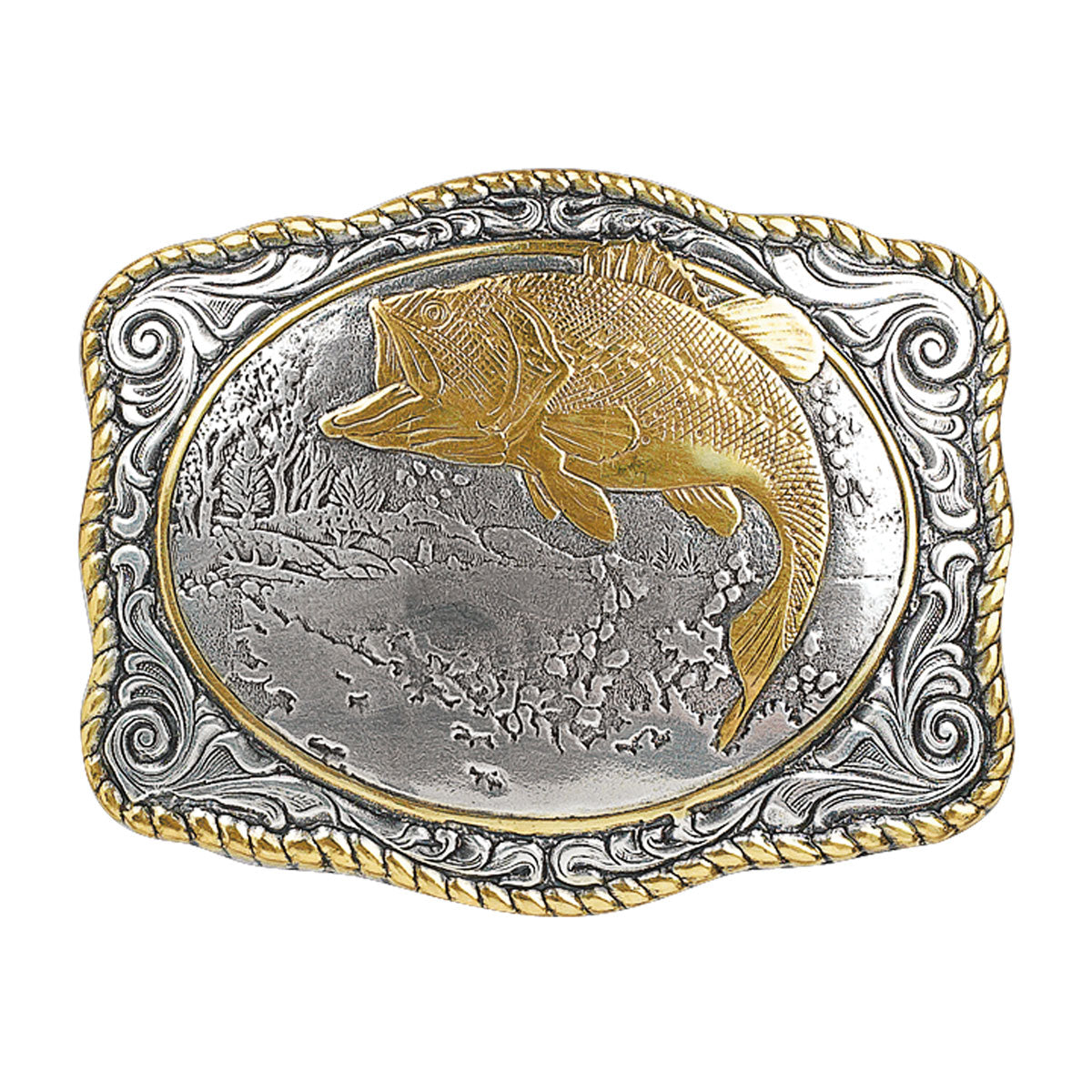 Crumrine Vintage Bass Two Tone Buckle