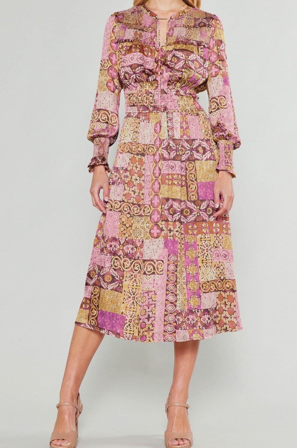 Current Air Tile Printed Midi Dress