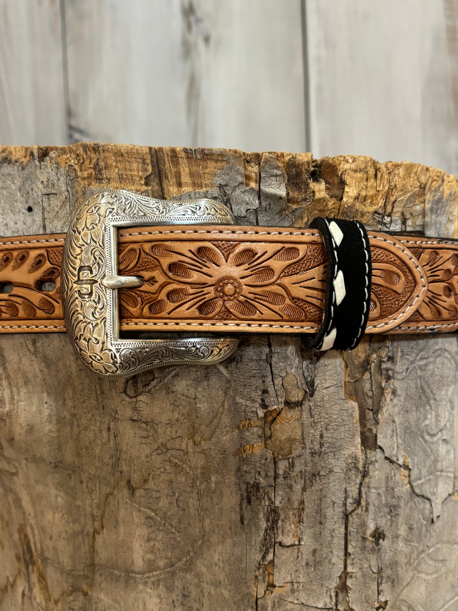Stetson Hand Stitched Leather Belt