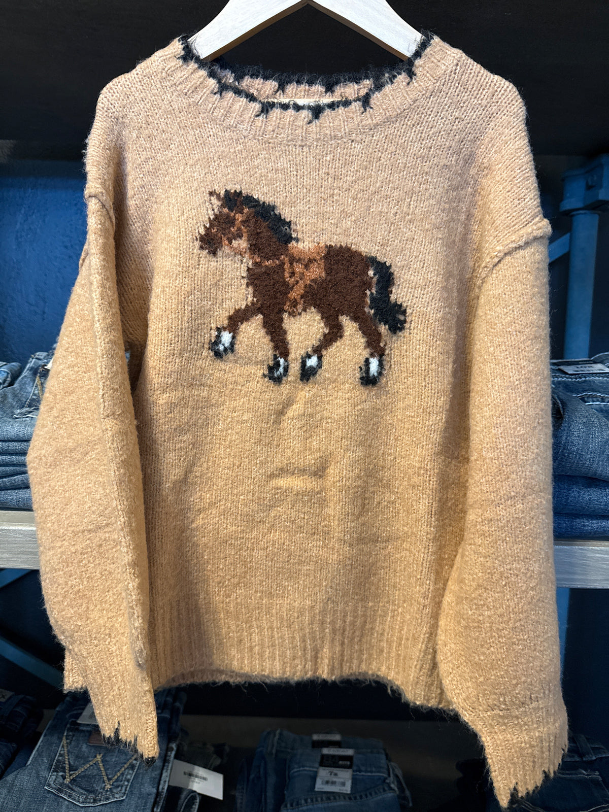 Kate Girls Horse Knit Sweater