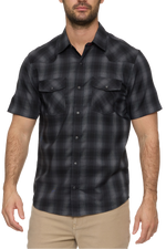 Desert Son UPF Performance Western Shirt mens plaid shirt black Boltranchstore.com Free Shipping DS-SM25WS2623