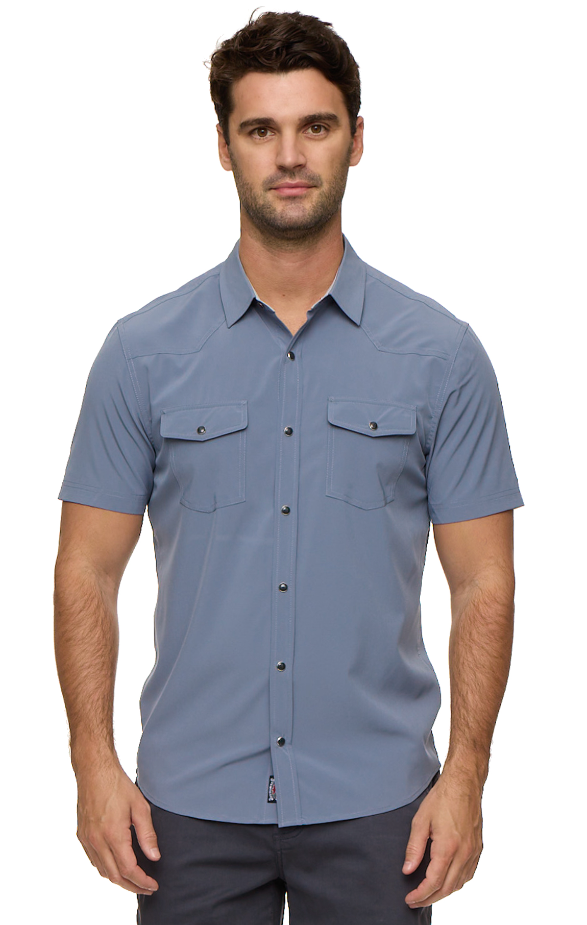 Longmont SS Textured Performance Western Shirt