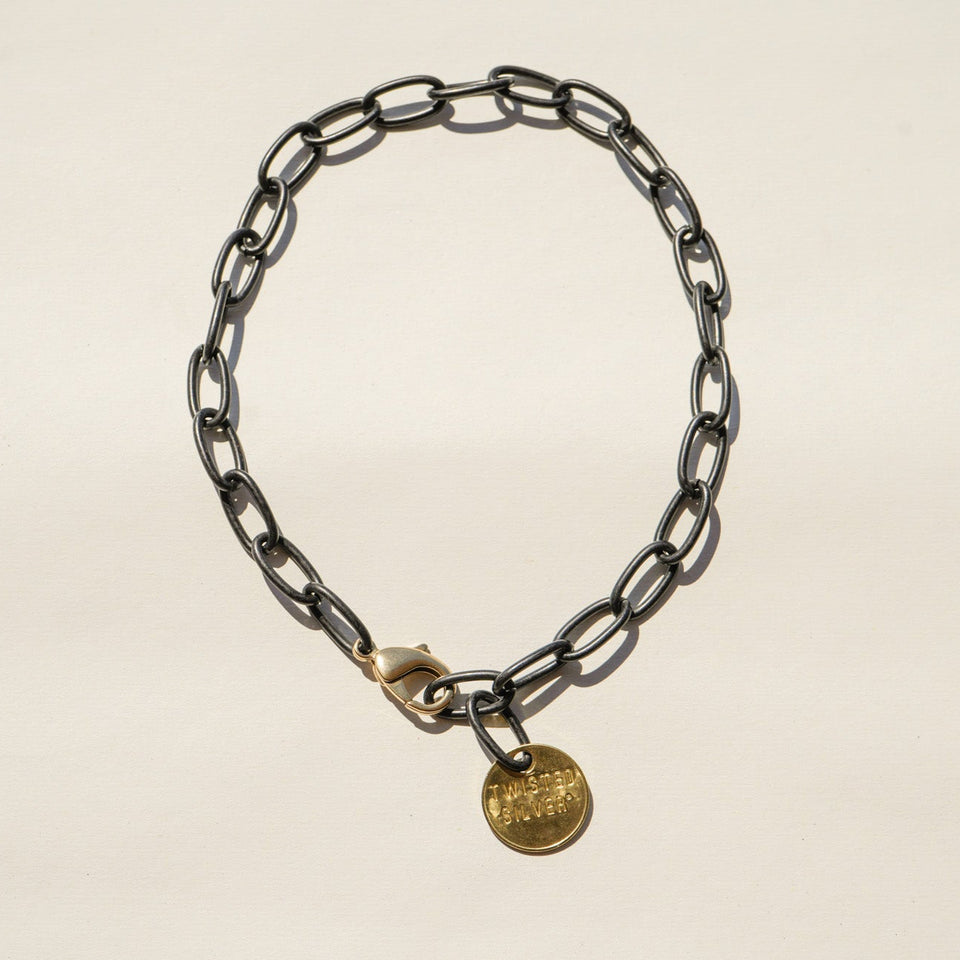 Twisted Silver Distress Necklace