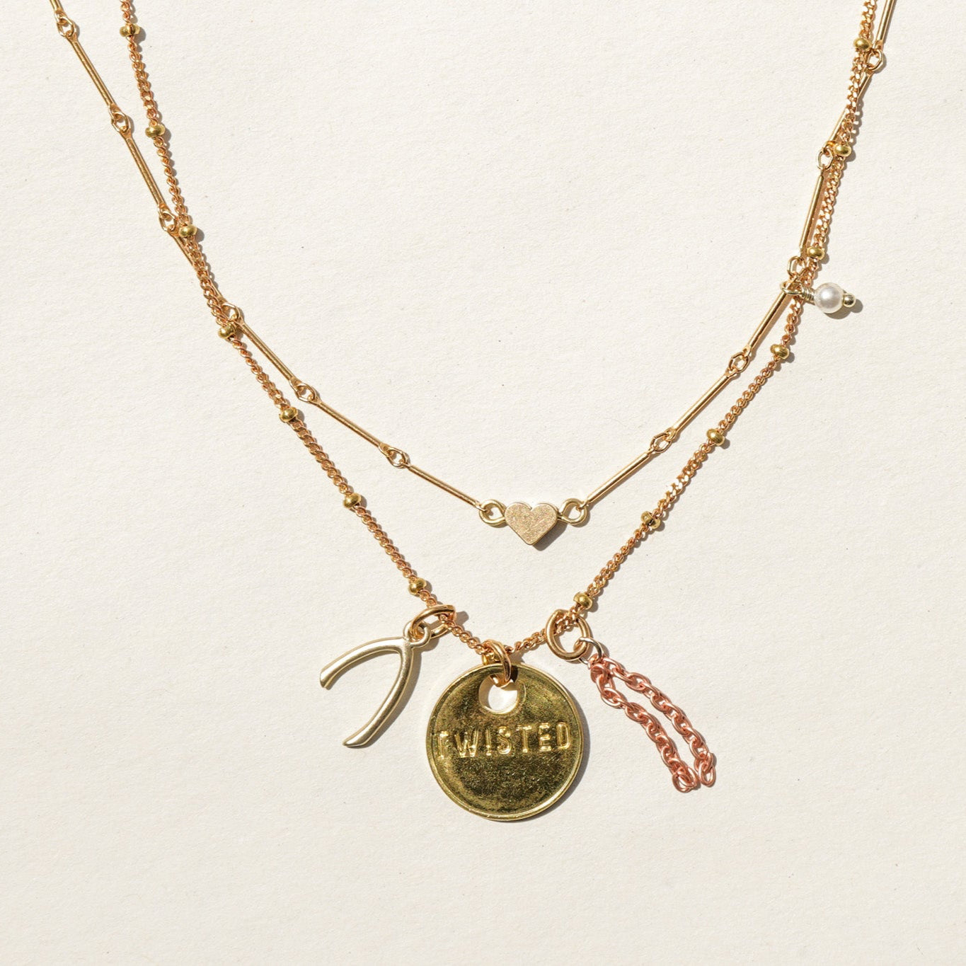 Twisted Silver Karma Necklace