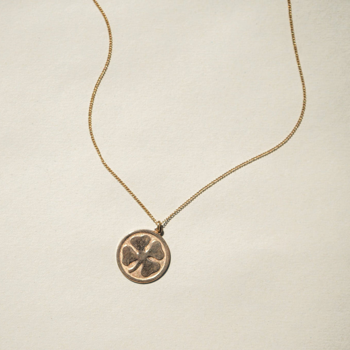 Twisted Silver Lucky You Necklace polished brass chain with a four leaf clover pendant western clothing womens western boutique Utah SKU N LUCKY YOU Boltranchstore.com