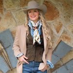 Fringe Big Pasture Silk Scarf 100 percent silk western clothing