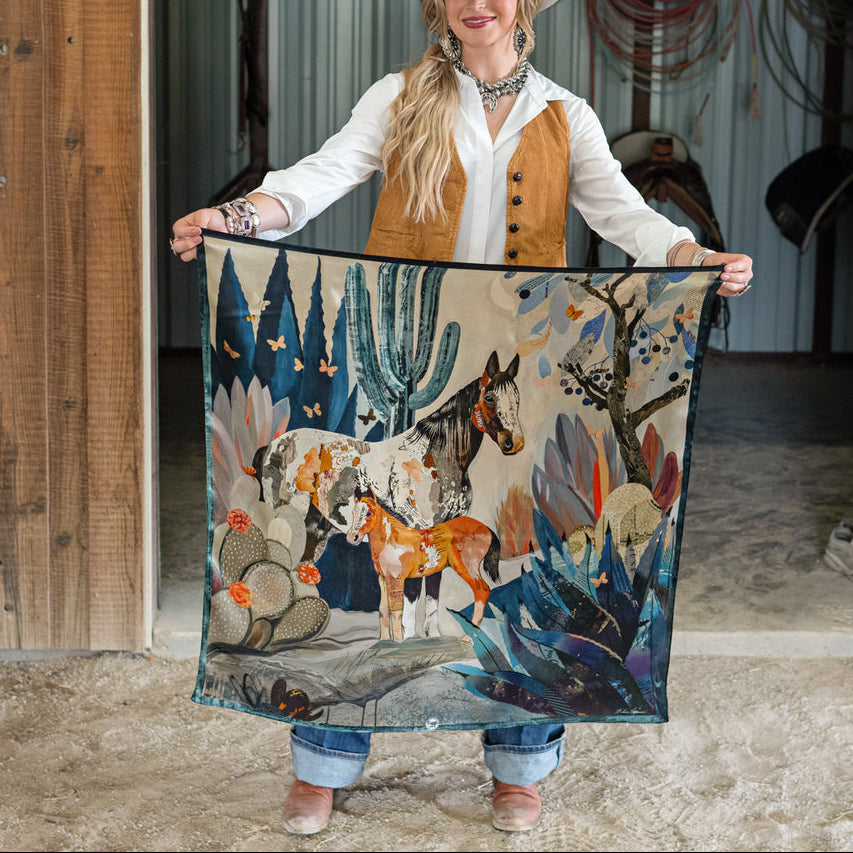 Fringe Blue Melodies Scarf