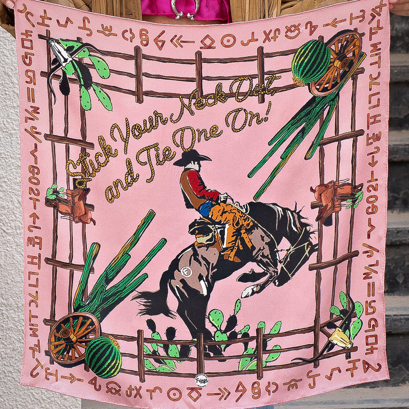 Fringe Stick Your Neck Out Silk Scarf