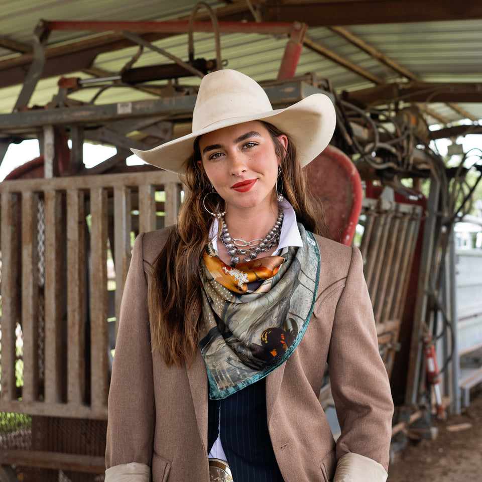 Fringe Blue Melodies Scarf