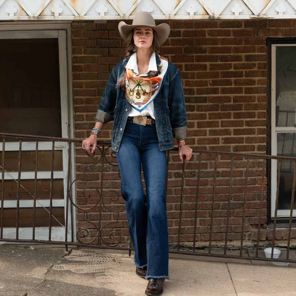 Fringe Cowboy Country scarf