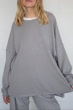Dani Top in Charcoal buy at boltranchstore.com comfort clothing free shipping womens loungewear viral set top bottoms comfy called to surf dupe
