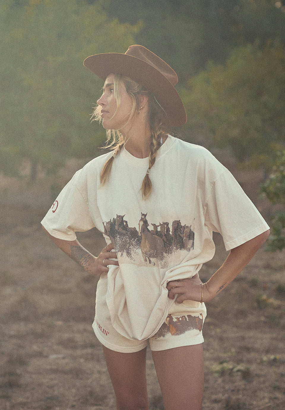 Darlin Wild Horse SS Creme Tee Shirt