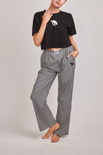 Darlin Swimwear Buckin bronc cropped womens tee black free shipping western at Boltranchstore.com