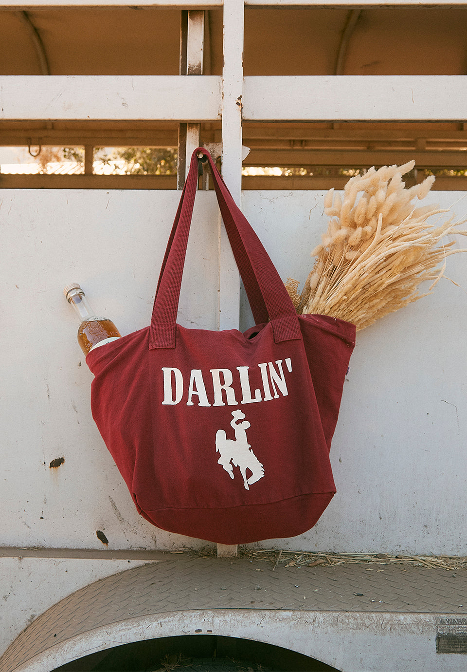 Darlin Red Tote order at boltranchstore.com