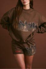 Darlin Wild Horse Crewneck Find at boltranchstore.com western boutique womens sweatshirt horses crewneck comfy popular viral