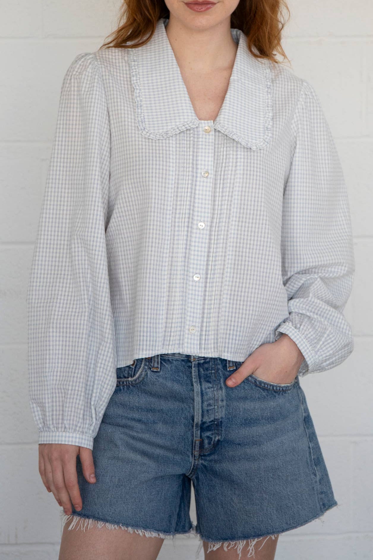 Deeley Ruffle Collar Blouse order at boltranchstore.com