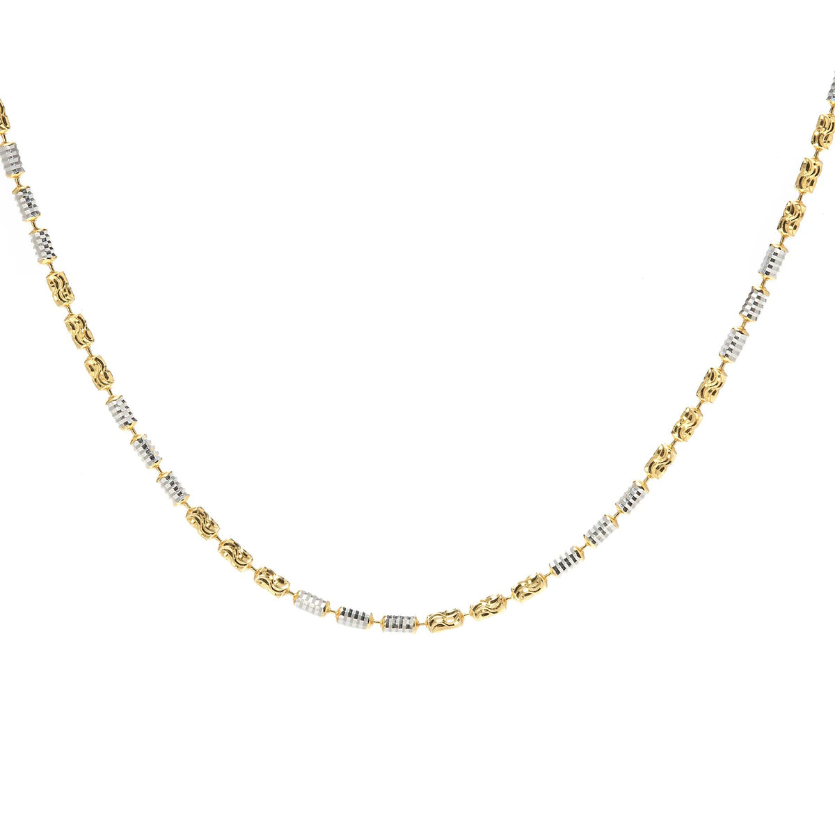 Makhala Delicate Mixed Metal Cylinder Chain free shipping at boltranchstore.com