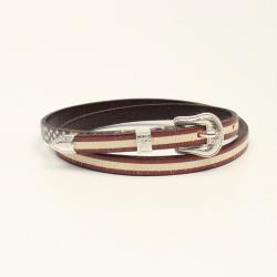 Distressed USA Flag Hat Band with buckle perfect for your cowboy hat boltranchstore.com