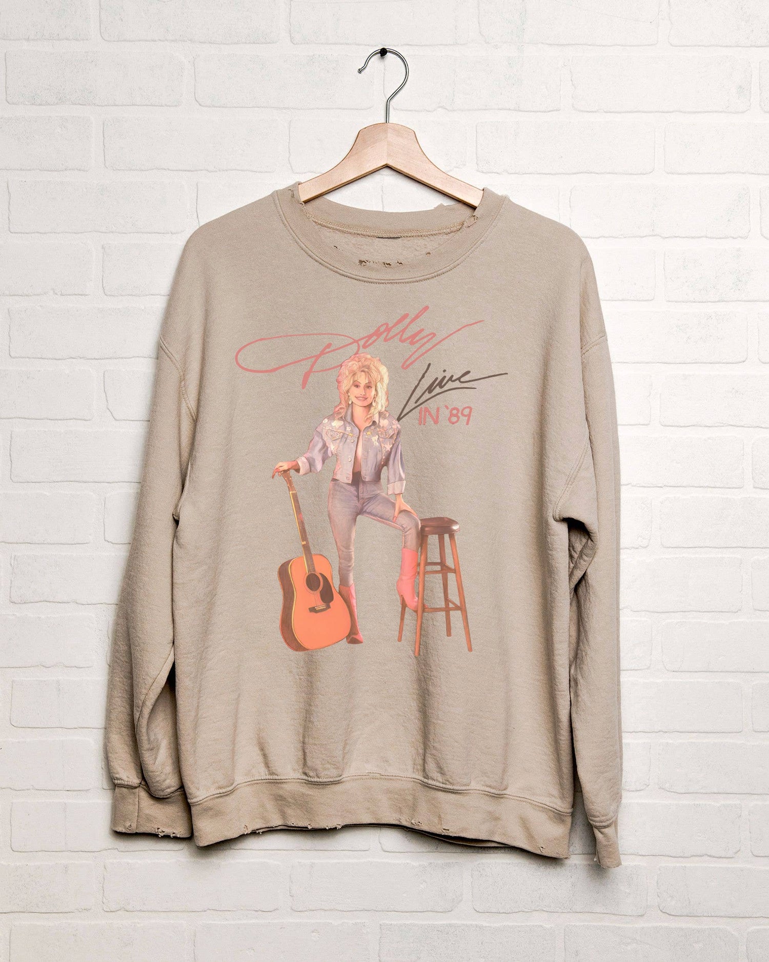 Dolly Parton Live in 89 Thrifted Crewneck order at boltranchstore.com