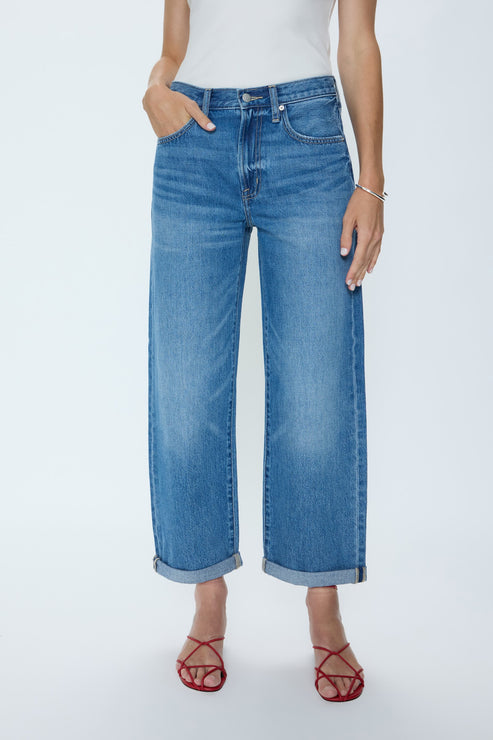 Pistola Donny Rolled Hem Boyfriend Jean in Heartfelt