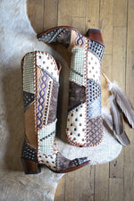 Double D Ranch This Old Quilt Boots womens cowboy boots free shipping Boltranchstore.com NFR outfit womens cowgirl stitched patchwork 