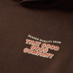 Seager Duck Down Delicacy Hoodie Brown front kangaroo pocket rodeo