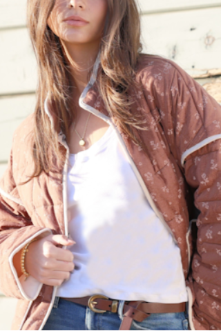 Dylan Womens Maison Quilted Jacket FALL brown floral 2025 free shipping Boltranchstore.com Ballerina Farm Clothing