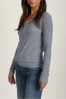 Dylan Classic Stripe Tee Long Sleeve womens shirt free shipping at Boltranchstore.com
