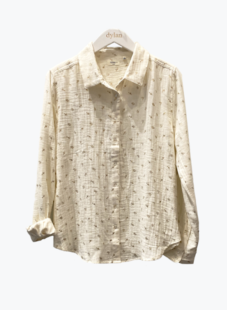Dylan Taylor Shirt at boltranchstore.com womens natural cream long sleeves collar button down shirt