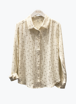 Dylan Taylor Shirt at boltranchstore.com womens natural cream long sleeves collar button down shirt