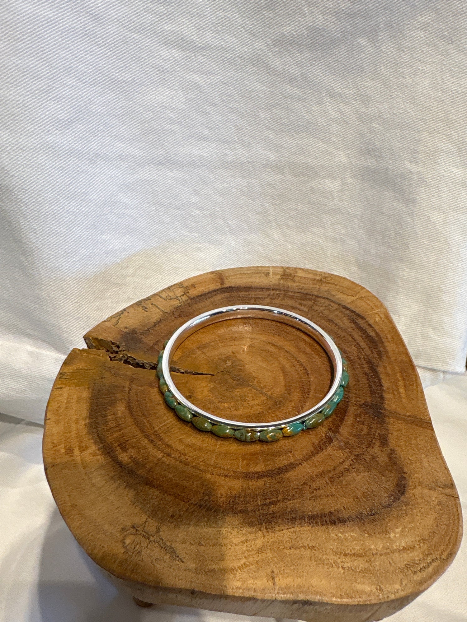 Paige Wallace Green Turquoise Tube Bangle