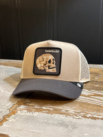 Goorin Bros The Cancelled Skull Hat 101-2392-MULTI Boltranchstore.com Free Shipping gray cream skull cancelled trucker hat 
