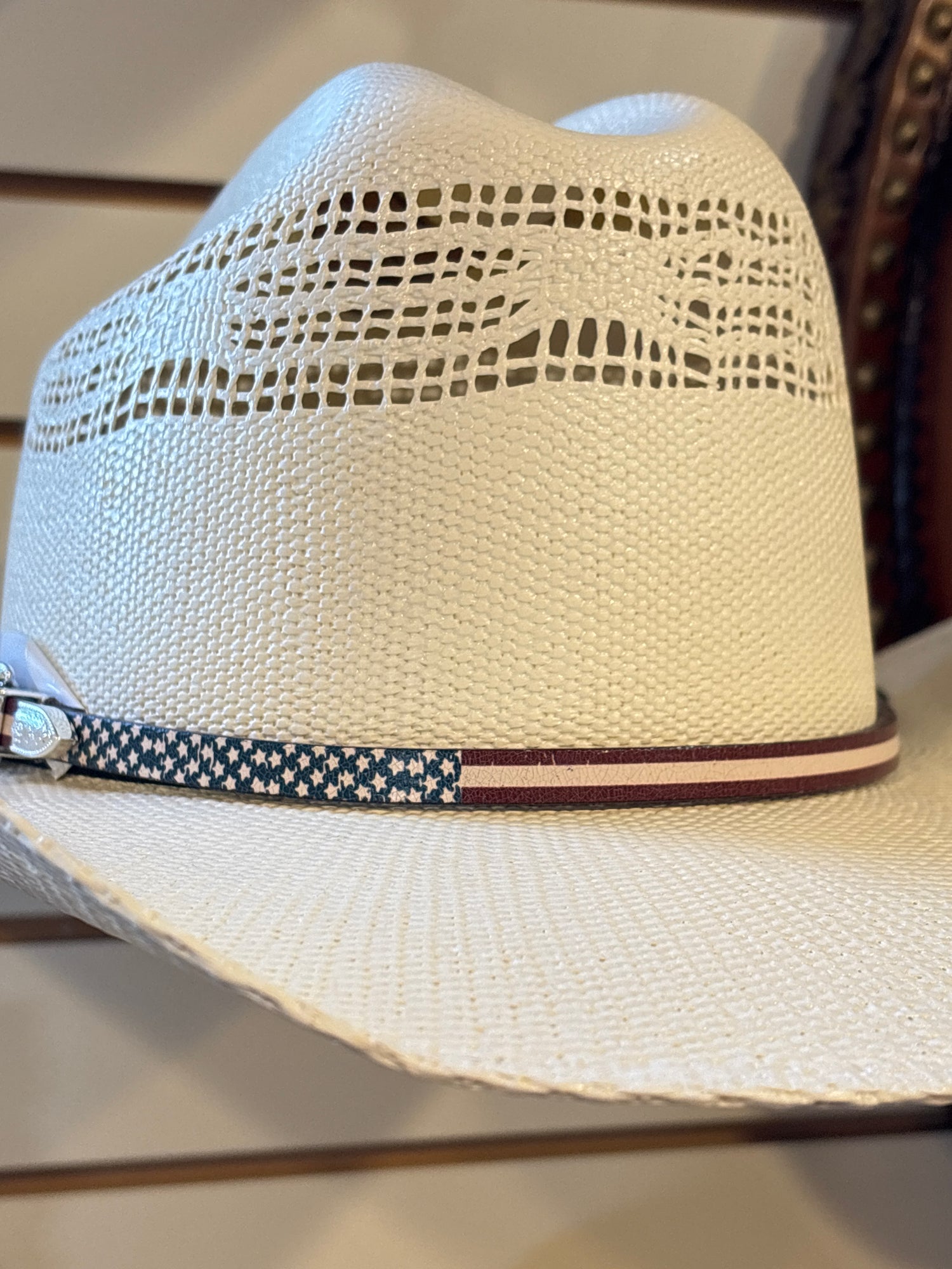 Distressed USA Flag Hat Band