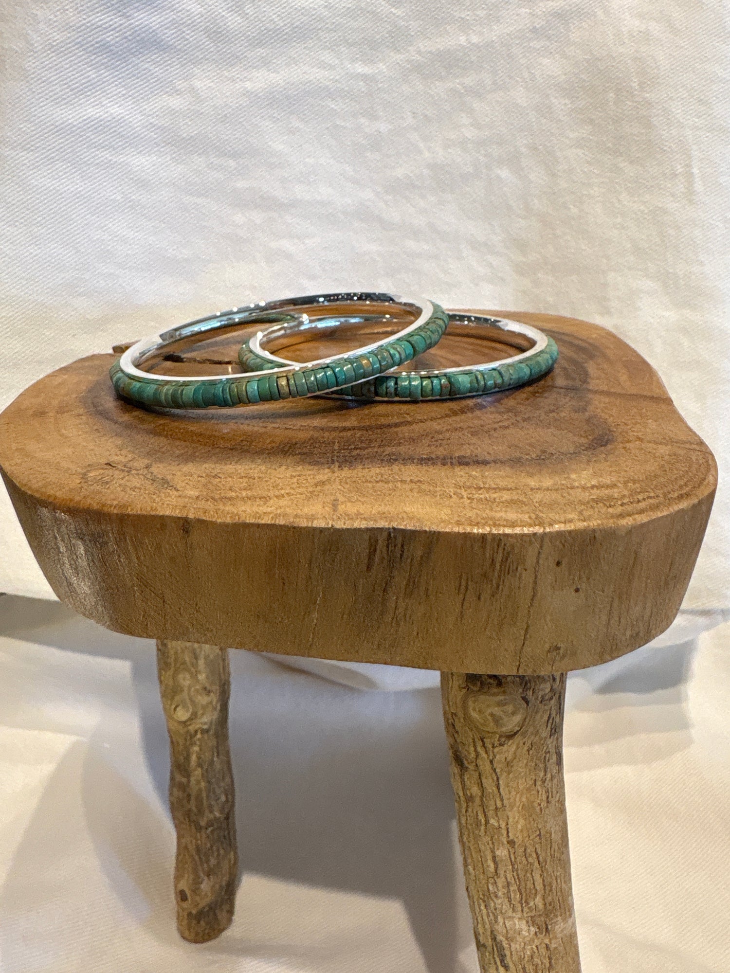 Paige Wallace Turquoise Heishi Bangle