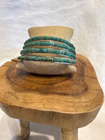 Turquoise beaded bracelets Paige Wallace Turquoise Heishi Bangle at boltranchstore.com free shipping western wear  jewelry  nfr outfit 