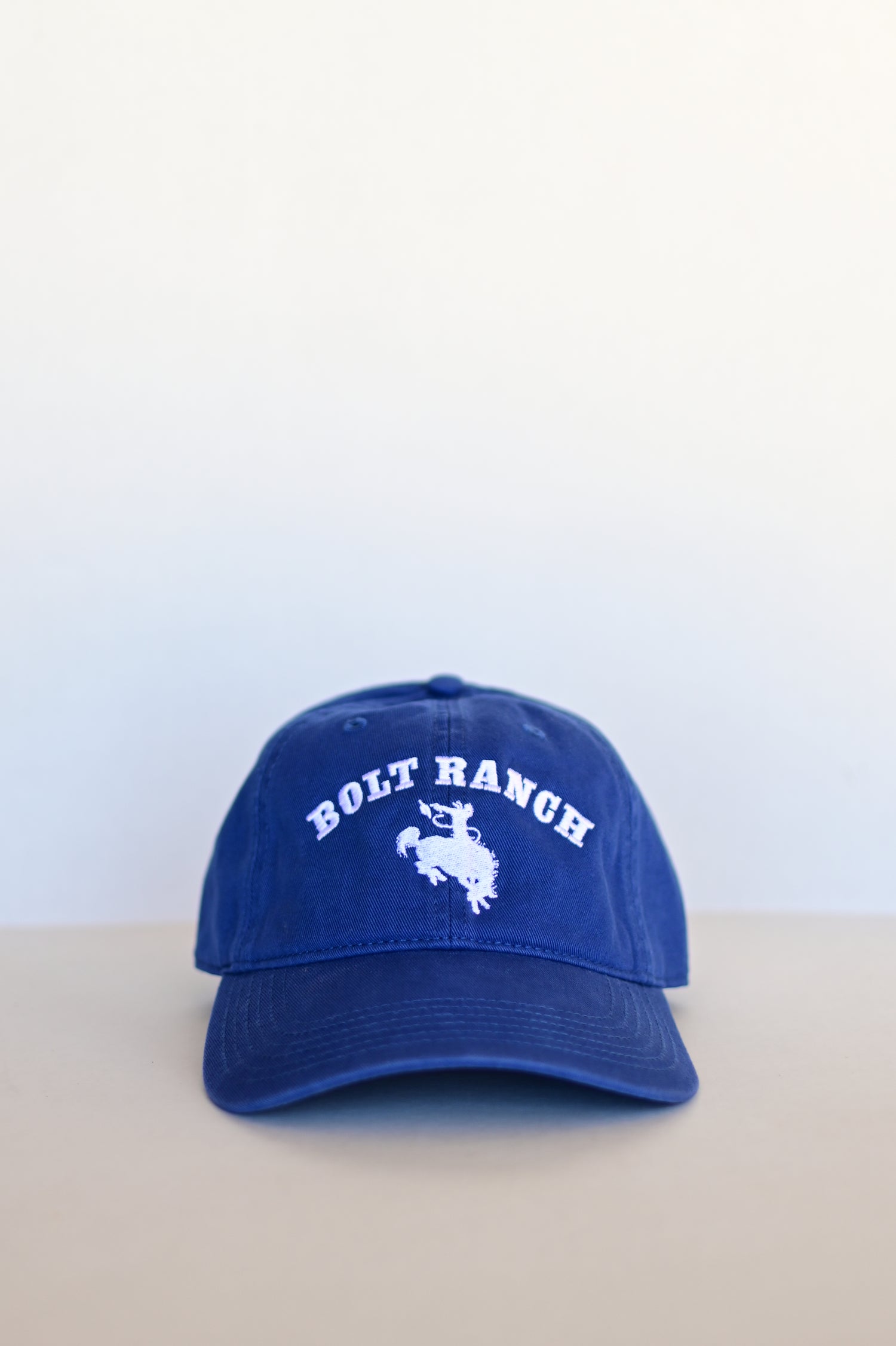 Bolt Ranch 8 Seconds Relaxed Dad Hat royal blue rodeo summer horse cowboy