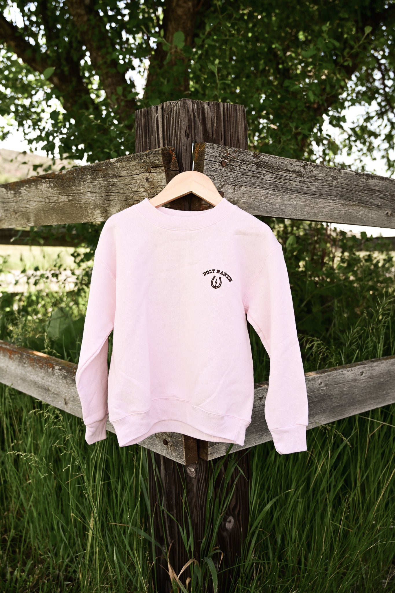 Bolt Ranch Youth Highland Cow Crewneck