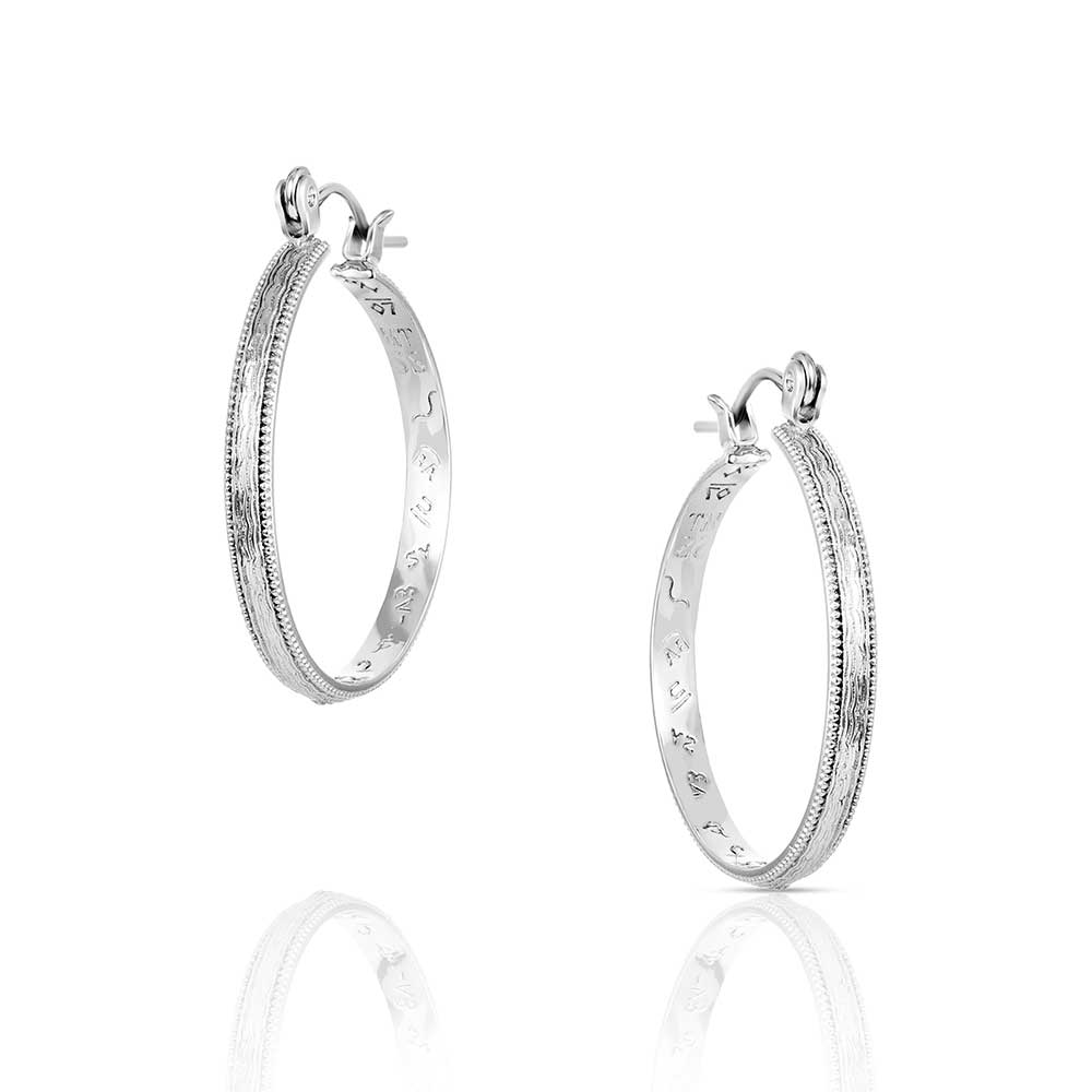 Rustic Serenity Hoop Earrings