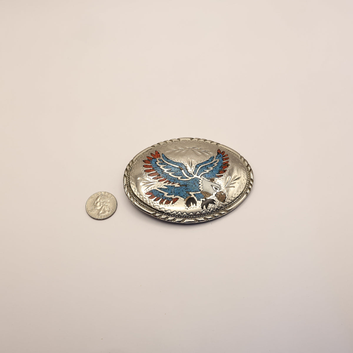 Eagle Inlay Belt Buckle