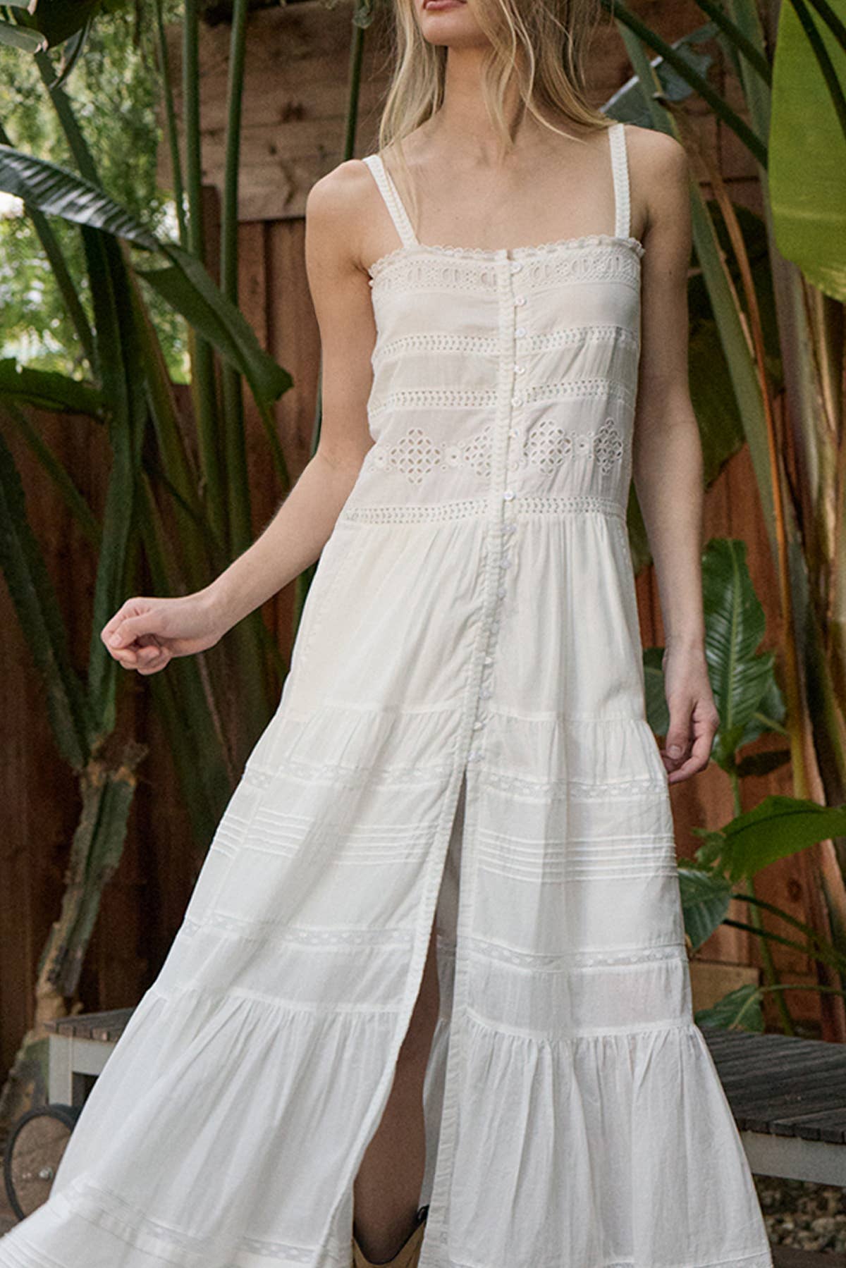 Elizabeth Tiered Maxi Lace Dress western boutique shop at boltranchstore.com