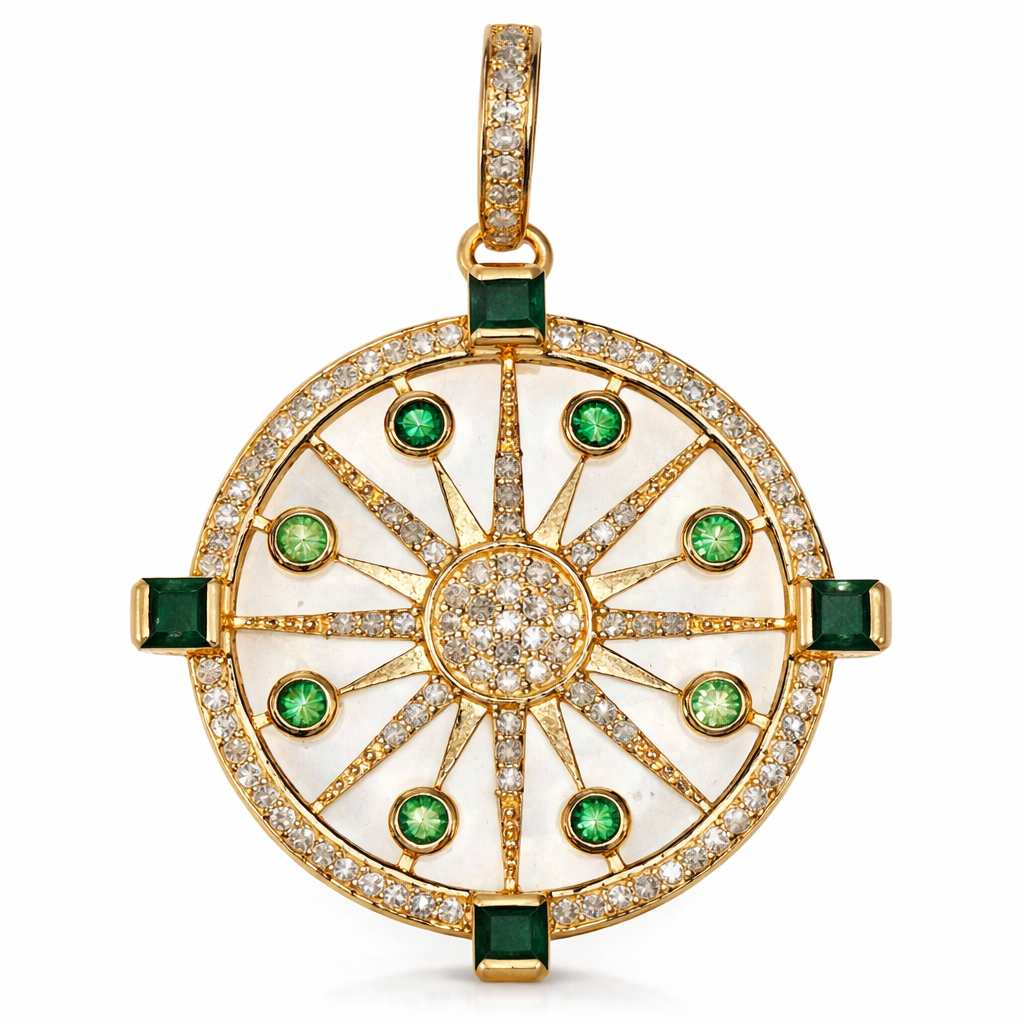 Makhala Starburst EMERALD Medallion