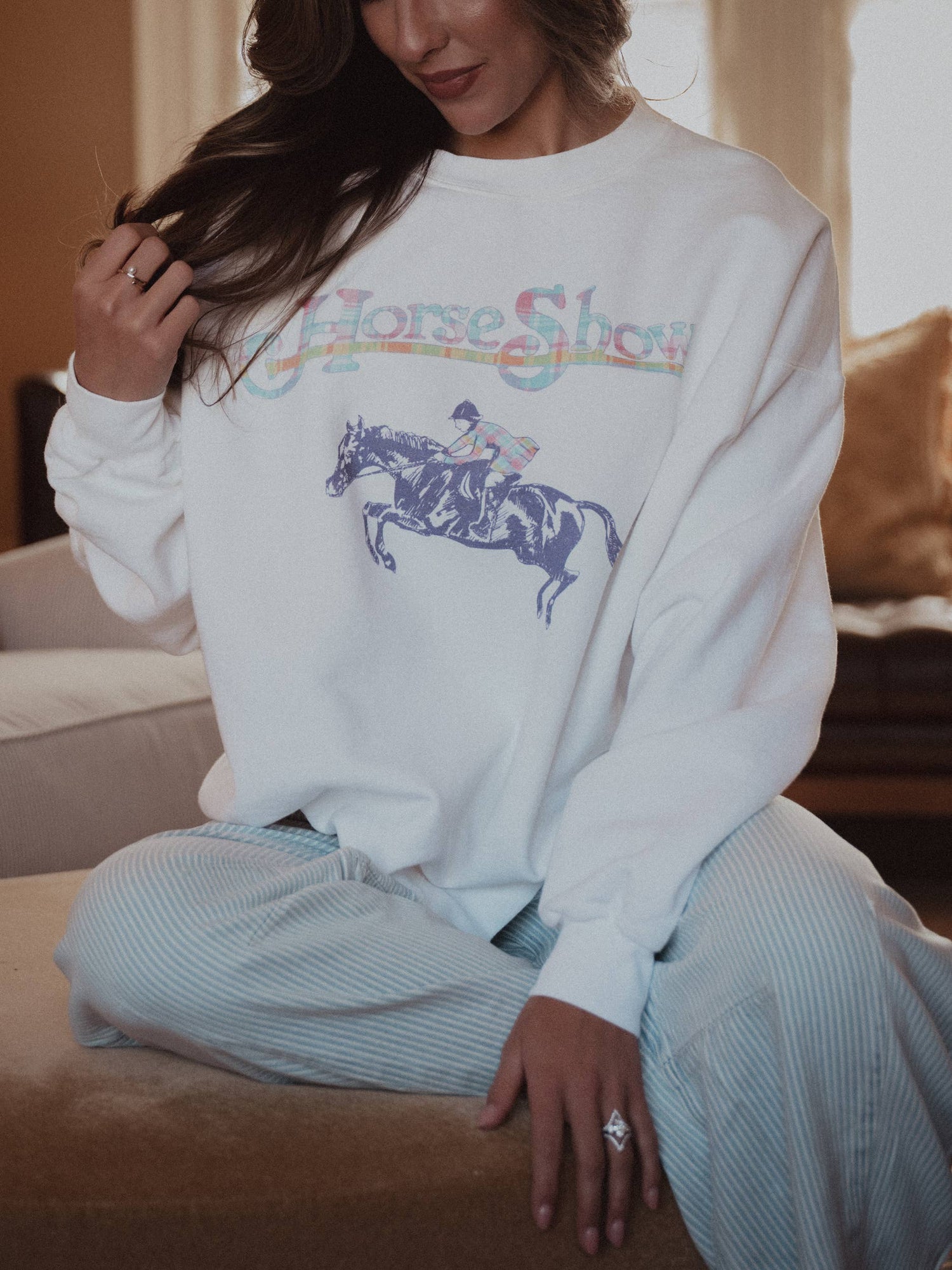 Equestrian Horse Show Crewneck order at boltranchstore.com