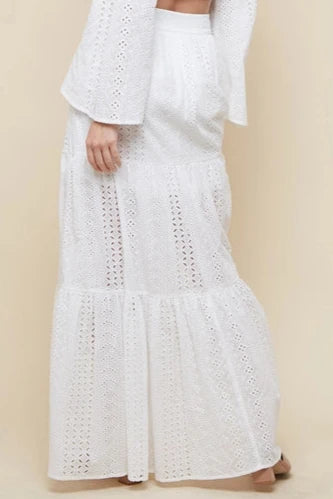 Eyelet Tier Skirt