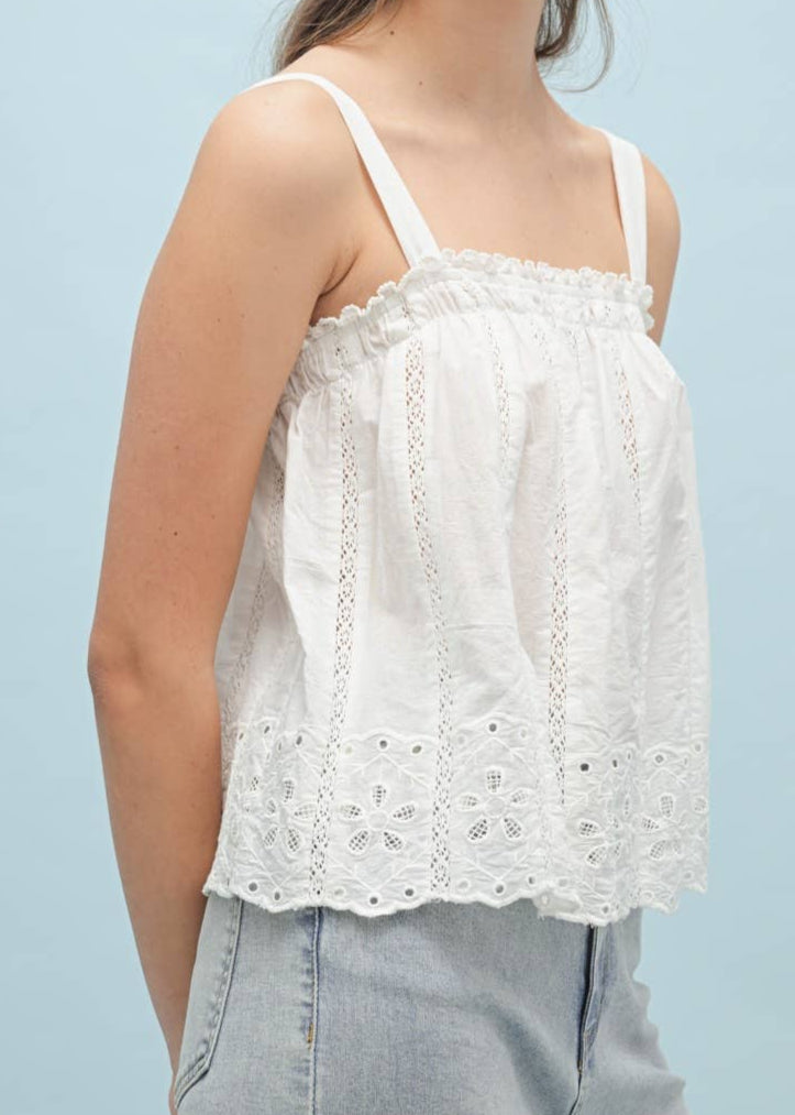 Eyelet Cami Top