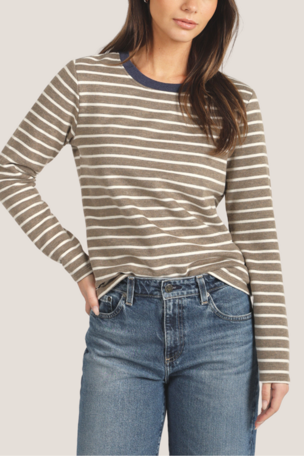 Dylan Womens Charlie Stripe Crew womens fall 2025 popular viral at Bolranchstore.com