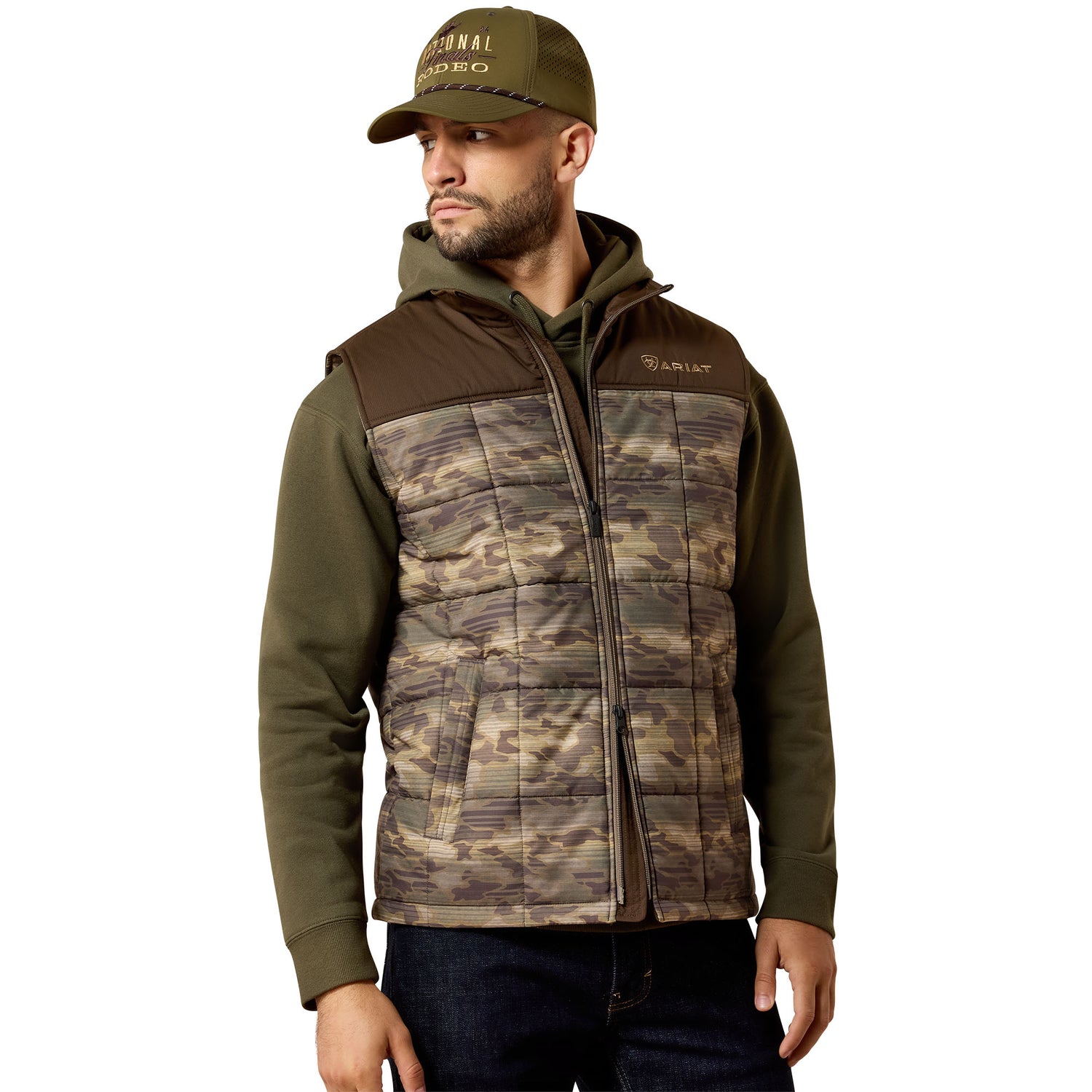 Ariat Mens Camo Crius Insulated Vest