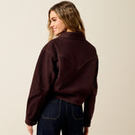 Utah womens western boutique western clothing Ariat Womens Cavalry Bomber Jacket Chocolate Plum SKU 10079674 Boltranchstore.com free shipping