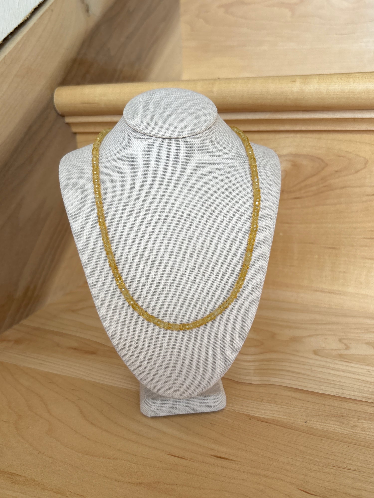 Makhala Yellow Sapphire Dimond Closure Necklace