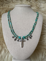 Paige Wallace Cross and Flower Necklace at boltranchstore.com free shipping western outfit nfr outfit 